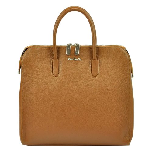 Pierre Cardin 55045 TSC barna női bőr kézitáska, válltáska, oldaltáska 34 x 31.5 x 17 cm