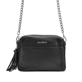   Pierre Cardin FRZ 1652 fekete női bőr válltáska, oldaltáska 23 x 17 x 8 cm