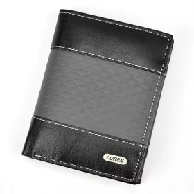   Loren N4-DDG fekete-szürke férfi bőr pénztárca 10 x 13.3 x 2.5 cm