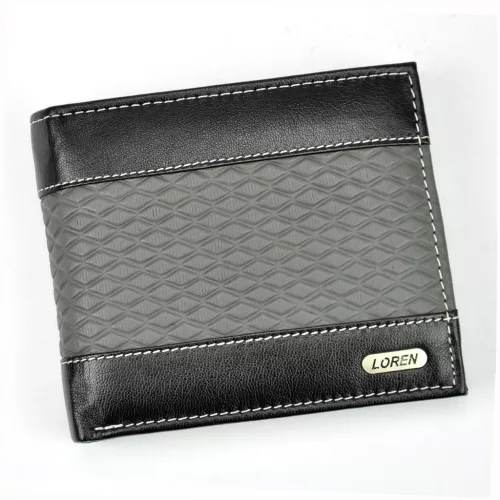 Loren N992-DDG fekete-szürke férfi bőr pénztárca 12.8 x 10.5 x 2.5 cm 