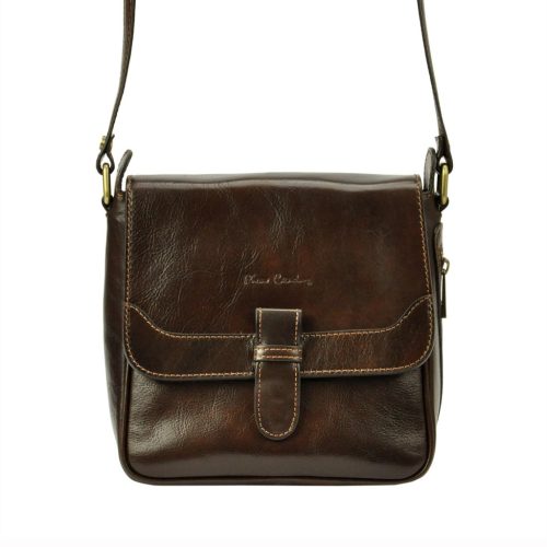 Pierre Cardin 4227 GNC XXX barna férfi bőr válltáska, crossbody 21 x 23 x 11 cm