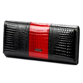   Cavaldi PX24-1-RS fekete női rostbőr pénztárca 18.5 x 9 x 3.5 cm