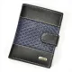 Loren N4L-DDG fekete-sötétkék férfi bőr pénztárca 10.5 x 13.3 x 2.5 cm 