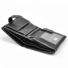   Loren N4L-DDG fekete-piros férfi bőr pénztárca 10.5 x 13.3 x 2.5 cm 