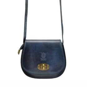   Gregorio 117 navy női bőr válltáska, oldaltáska 20 x 16 x 6.5 cm