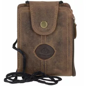   Greenburry nyakbakötős, övre rögzíthető bőr pénztárca