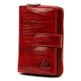   EL FORREST 821-58 RFID piros női bőr pénztárca 8.5 x 13 x 3 cm