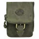 Greenburry vadászzöld bőr cipzáras övtáska 13,5 x 10,5 cm