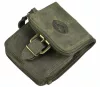 Greenburry vadászzöld bőr cipzáras övtáska 13,5 x 10,5 cm