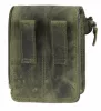 Greenburry vadászzöld bőr cipzáras övtáska 13,5 x 10,5 cm