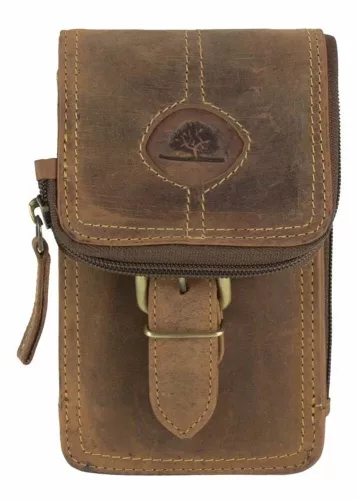 Greenburry bőr cipzáras övtáska 11,5 x 17 x 7,5 cm