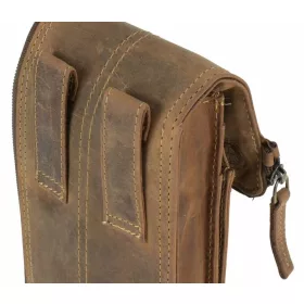 Greenburry bőr cipzáras övtáska 11,5 x 17 x 7,5 cm