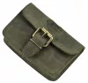 Greenburry vadász zöld fekvő bőr övtáska 14,5 x 9,5 cm