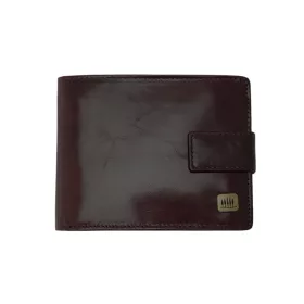   Giorgio Carelli selyemfényű barna bőr pénztárca 11.5 x 8,5 cm