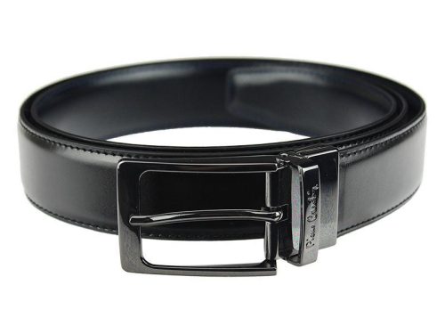Pierre Cardin FWJX5 kék-fekete forgatható férfi bőr öv 120 x 3.5 cm