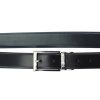 Pierre Cardin FWJX5 kék-fekete forgatható férfi bőr öv 120 x 3.5 cm