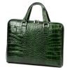 Camilla 777 CROCO zöld női marhabőr aktatáska 40 x 31 x 6 cm
