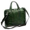 Camilla 777 CROCO zöld női bőr laptoptáska 40 x 31 x 6 cm