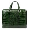 Camilla 777 CROCO zöld női bőr laptoptáska 40 x 31 x 6 cm