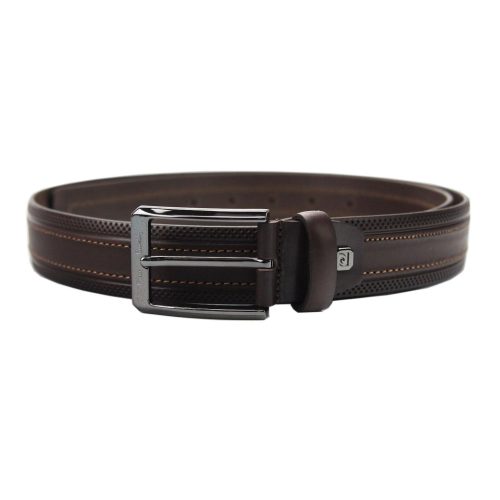Pierre Cardin GF 9005 barna férfi marhabőr öv 3.5 cm