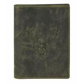 Greenburry bőr útlevéltartó szarvas mintával