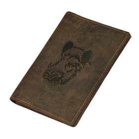 Greenburry bőr útlevéltartó vaddisznó mintával