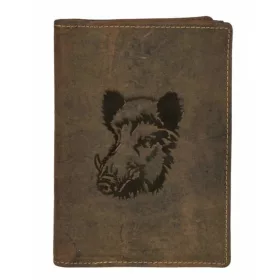 Greenburry bőr útlevéltartó vaddisznó mintával