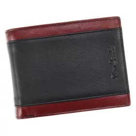   Pierre Cardin TILAK32 8805 fekete-piros férfi bőr pénztárca 12 x 9 cm