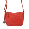 Pierre Cardin FRZ 1721 piros női bőr válltáska, oldaltáska 26 x 22 x 12 cm