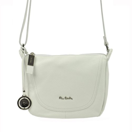 Pierre Cardin FRZ 1721 fehér női bőr válltáska, oldaltáska 26 x 22 x 12 cm