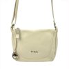 Pierre Cardin FRZ 1721 krém női bőr válltáska, oldaltáska 26 x 22 x 12 cm