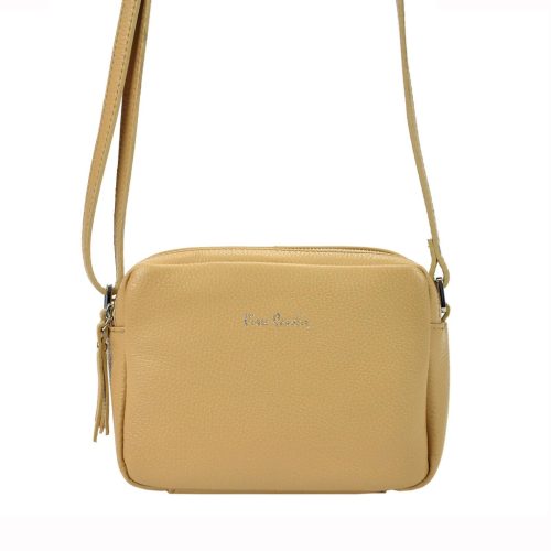 Pierre Cardin FRZ 1591 homok női bőr válltáska 22 x 16 x 9 cm 