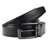 Pierre Cardin FWJX5 fekete-barna forgatható férfi bőr öv 3.5 cm