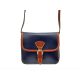 Gregorio 112 navy-barna női bőr válltáska, oldaltáska 17 x 14.5 x 7.5 cm