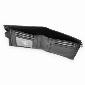   Money Kepper CC 6002 fekete férfi bőr pénztárca 10.2 x 11.5 x 2.5 cm