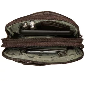   Giorgio Carelli férfi, bőr, kisméretű, fekete oldaltáska