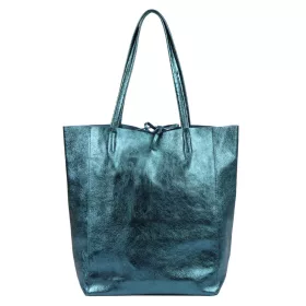   Patrizia 419-013-02 MET kék női bőr kézitáska, shopper 37 x 38 x 13 cm
