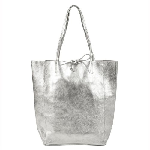 Patrizia 419-013-02 MET ezüst női bőr válltáska, shopper táska 37 x 38 x 13 cm 