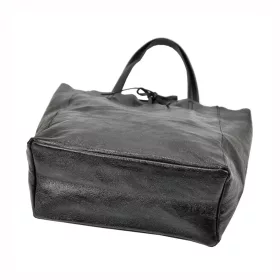   Patrizia 419-013-02 MET ezüst női bőr válltáska, shopper táska 37 x 38 x 13 cm