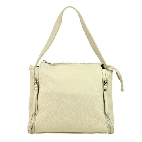 Patrizia 419-023 krém női bőr válltáska 26 x 20 x 14 cm