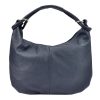 Serena 69 navy kék női bőr kézitáska, válltáska 41 x 29 x 15 cm