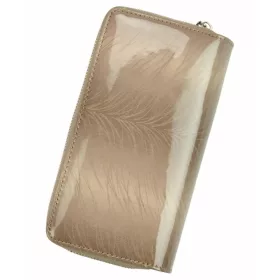   Patrizia FF-116 női mintás taupe színű bőr pénztárca, RFID 9,5 × 16,5 cm