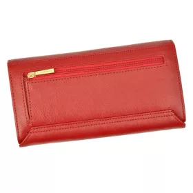   Patrizia IT-102 nagyméretű piros női bőr pénztárca 18,5 × 10 cm