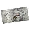 PATRIZIA SN-100 RFID szürke kígyóbőr mintás női bőr pénztárca 18.5 x 9.5 x 4 cm 