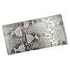 PATRIZIA SN-100 RFID szürke-pink kígyóbőr mintás női bőr pénztárca 18.5 x 9.5 x 4 cm