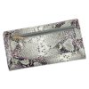 PATRIZIA SN-102 RFID szürke-pink kígyóbőr mintás női bőr pénztárca 18.5 x 10 x 4 cm