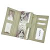 PATRIZIA SN-102 RFID szürke-pink kígyóbőr mintás női bőr pénztárca 18.5 x 10 x 4 cm