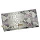 PATRIZIA SN-106 RFID szürke-pink kígyóbőr mintás női bőr pénztárca 19 x 10 x 4 cm