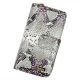 PATRIZIA SN-116 RFID szürke-pink kígyóbőr mintás női bőr pénztárca 9.5 x 16.5 x 3.5 cm
