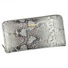 PATRIZIA SN-119 RFID szürke kígyóbőr mintás női bőr pénztárca 19.5 x 10.5 x 2.5 cm